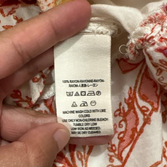 Free People Womens Small Sunset Dreams Boho Ruffle Tunic Top Swim Cover Up - Picture 5 of 7